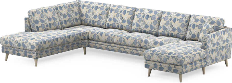 Eden - 3-sits soffa med divan vänster och schäslong höger - Flerfärgad