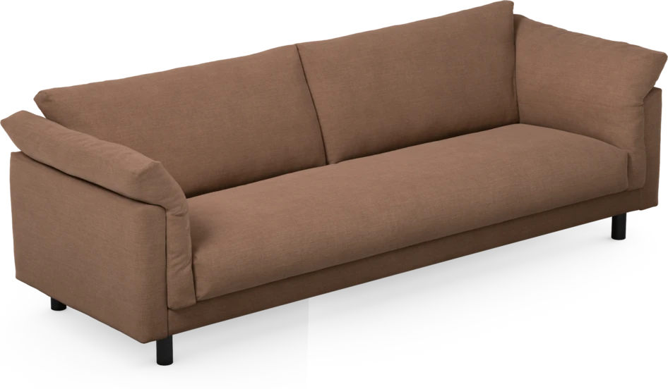Cherrie - 4-sits soffa, hel dyna, fast klädsel - Orange
