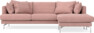 Harper - 4-sits med schäslong höger  - Rosa