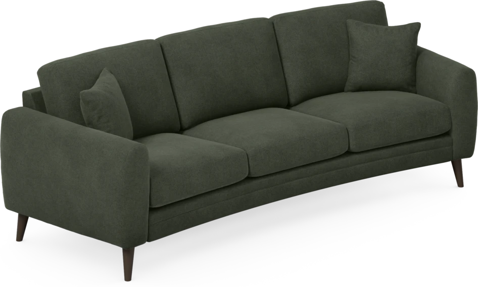 Eden - 3-sits soffa svängd - Grön