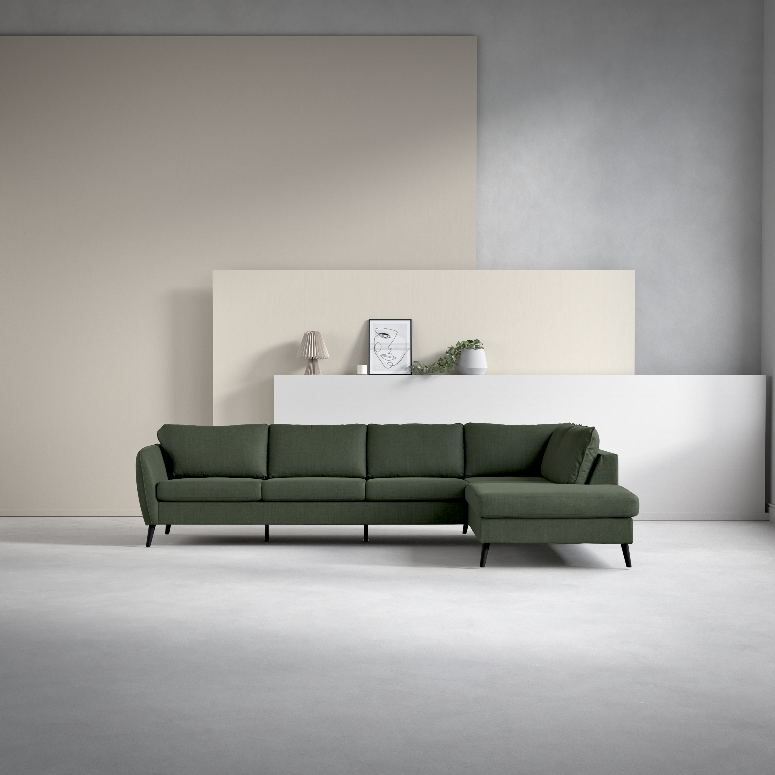 County - 3-sits soffa med divan höger - inspiration