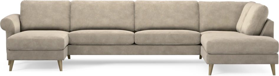 Bridge - 3-sits soffa med schäslong vänster och divan höger - Beige