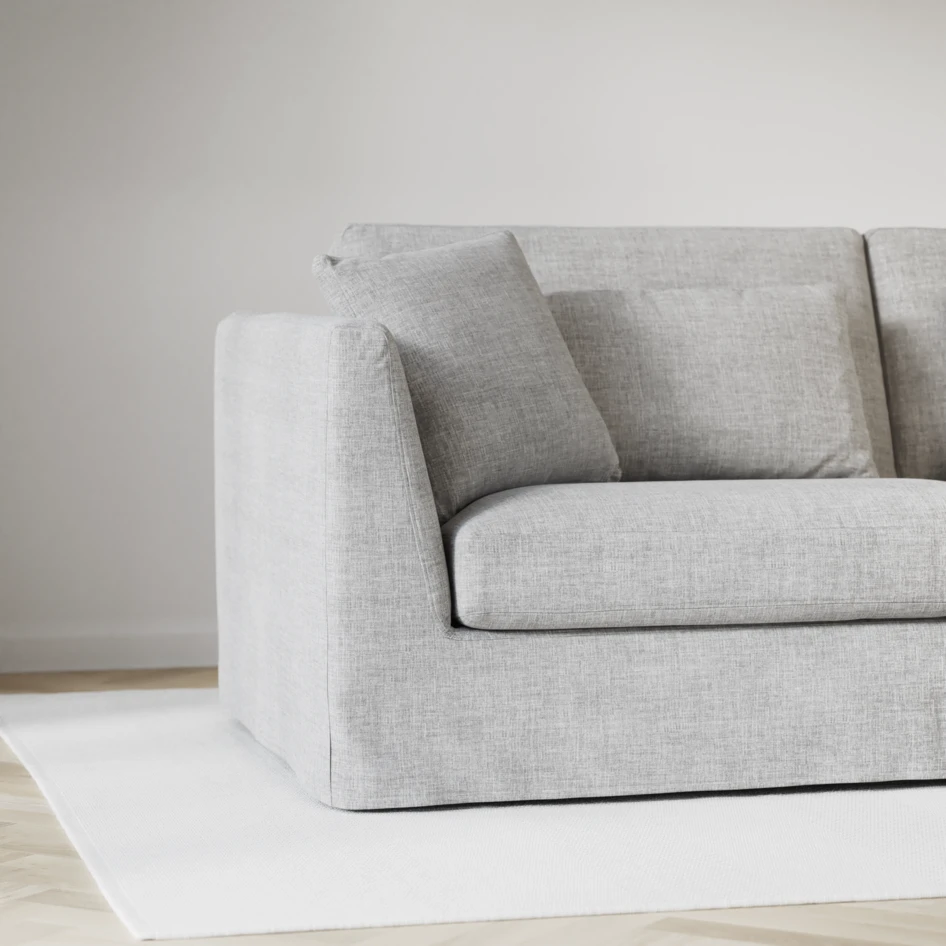Willow - 3-sits soffa med divan höger, med kappa - Grå