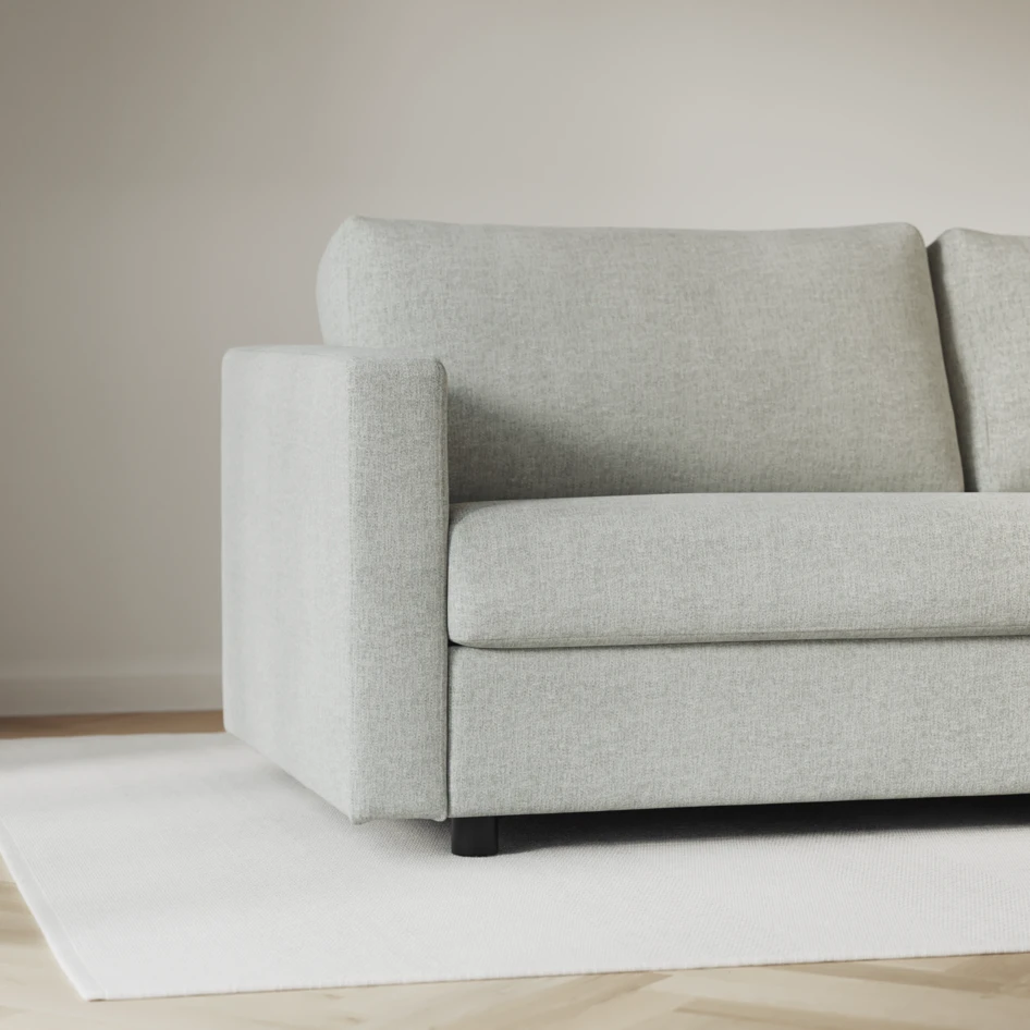 Lindö - Bäddsoffa 2,5-sits med divan - Grå