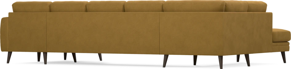 Eden - 3-sits soffa med divan vänster och schäslong höger - Gul