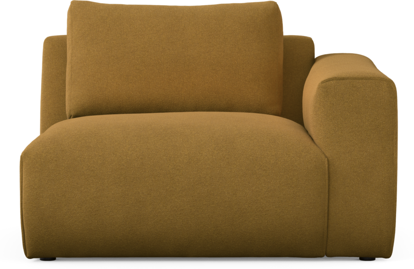 Free - 1,5-sits med armstöd höger - Gul