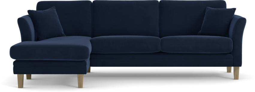 Eden - 2,5-sits soffa med schäslong - Blå