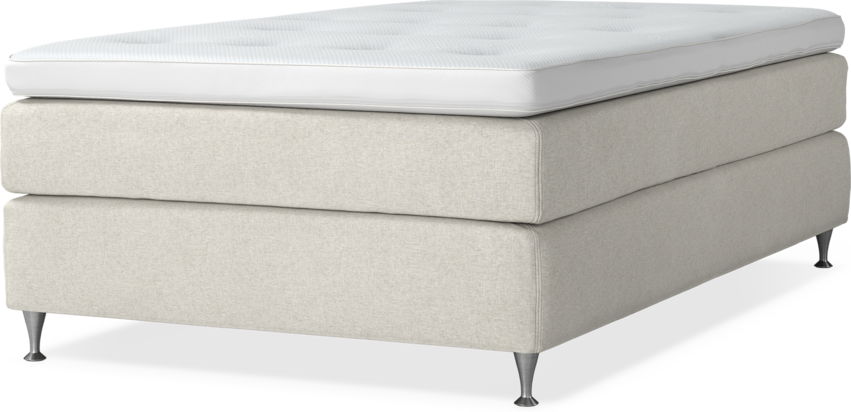 Delux Sense - Kontinentalsäng, enkelsäng 120 cm med bäddmadrass - Beige