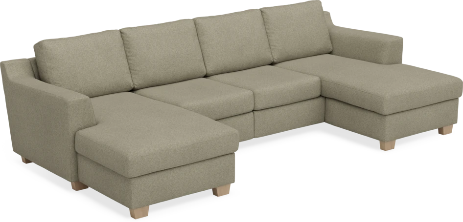 Friday - 2-sits soffa med två schäslonger - Beige