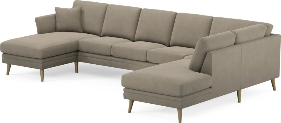 Eden - 3-sits soffa med schäslong vänster och divan höger - Beige