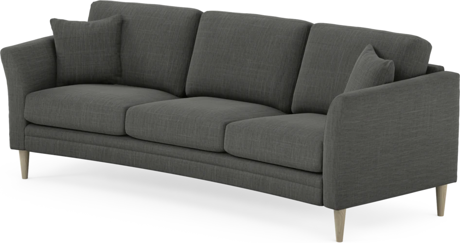 Eden - 3-sits soffa svängd - Grå
