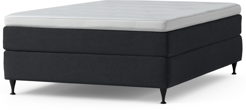 Delux Sense - Kontinentalsäng, enkelsäng 140 cm med bäddmadrass och sängben