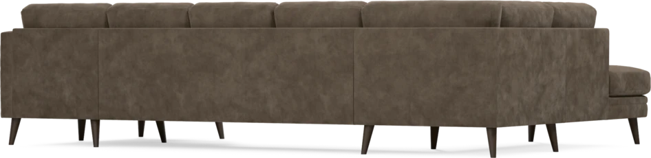 Eden - 3-sits soffa med divan vänster och schäslong höger - Brun