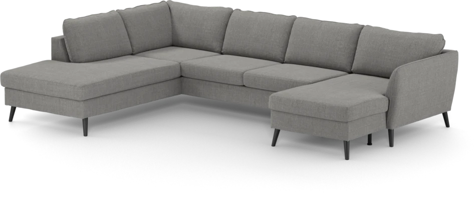 County - 3-sits soffa med divan vänster och schäslong höger - Grå