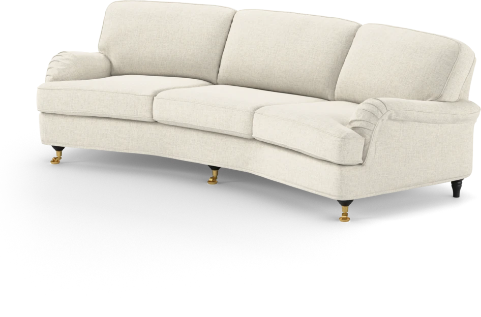 Oxford - 3-sits soffa svängd - Vit