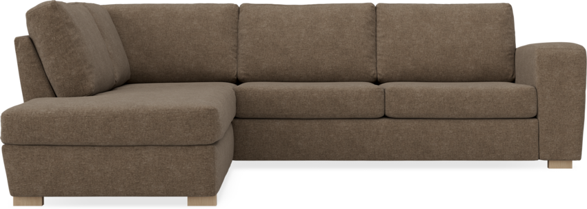 Friday - 2,5-sits soffa med divan vänster - Brun