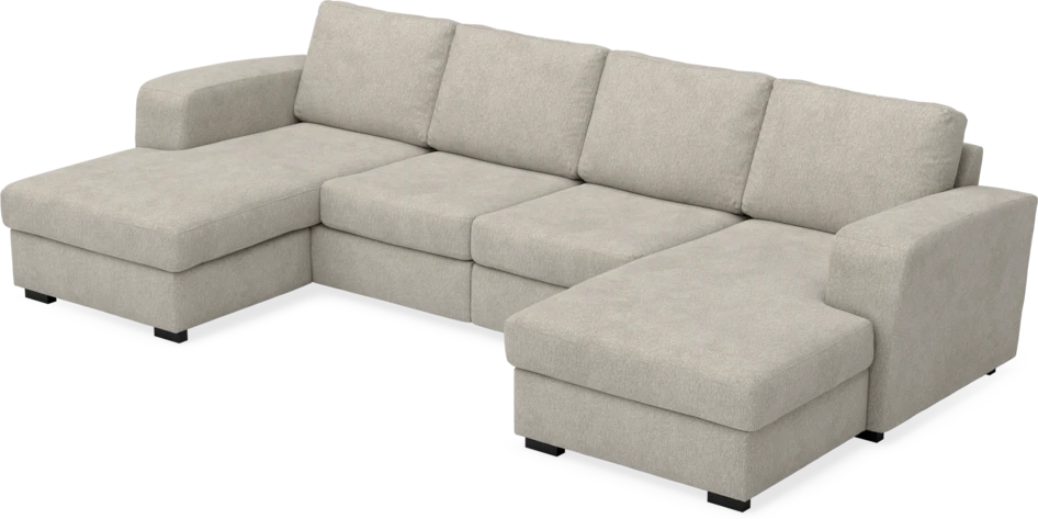 Friday - 2-sits soffa med två schäslonger - Beige