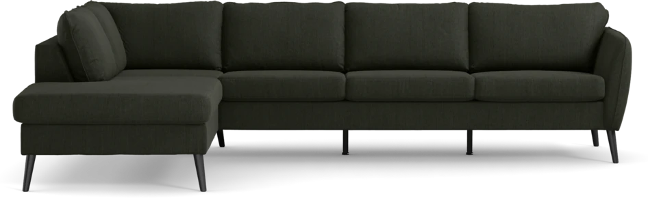 County - 3-sits soffa med divan vänster - Grön
