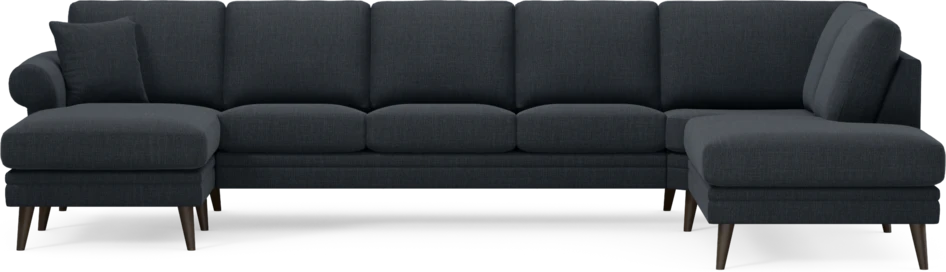 Eden - 3-sits soffa med schäslong vänster och divan höger - Blå