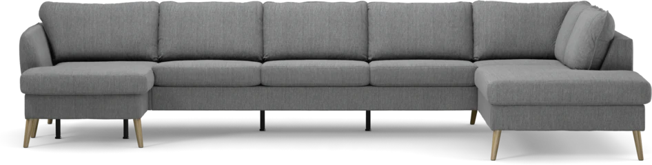 County - 4-sits soffa med schäslong vänster och divan höger - Grå