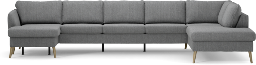 County - 4-sits soffa med schäslong vänster och divan höger - Grå