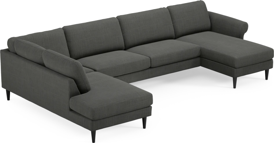 Bridge - 3-sits soffa med divan vänster och schäslong höger - Grå