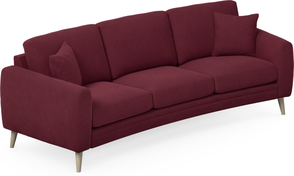 Eden - 3-sits soffa svängd - Röd