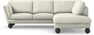 Madison - 2-sits soffa med divan höger - Vit