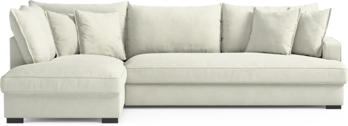 Mila, 3-sits soffa med divan vänster, hel dyna