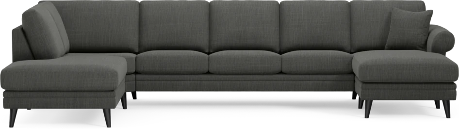 Eden - 3-sits soffa med divan vänster och schäslong höger - Grå