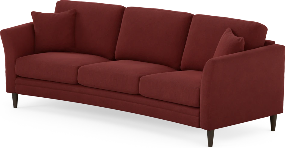 Eden - 3-sits soffa svängd - Röd