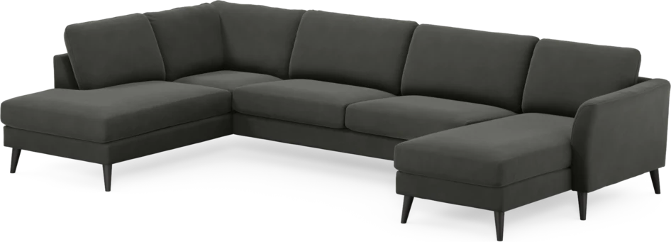 Bridge - 3-sits soffa med divan vänster och schäslong höger - Grå