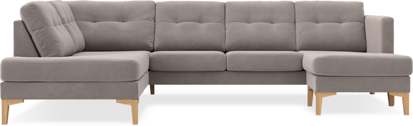 Rio - 3-sits soffa med divan vänster och schäslong höger - Grå