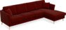 Eden - 3-sits soffa med schäslong - Röd