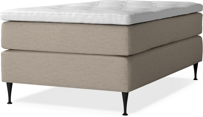 Delux Dream - Kontinentalsäng, enkelsäng med bäddmadrass - Beige