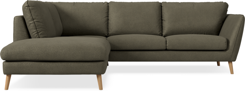 Madison Lux - 2-sits soffa med divan vänster - Brun