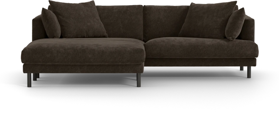 Harper - 4-sits med schäslong XL vänster - Brun