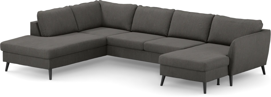 County - 3-sits soffa med divan vänster och schäslong höger - Brun