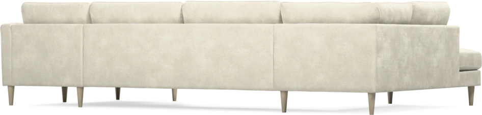 Bridge - 3-sits soffa med divan vänster och schäslong höger - Vit