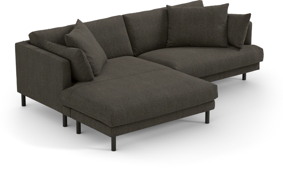 Harper - 4-sits med schäslong XL vänster - Brun