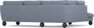 Madison Lux - 2-sits soffa med divan vänster - Blå