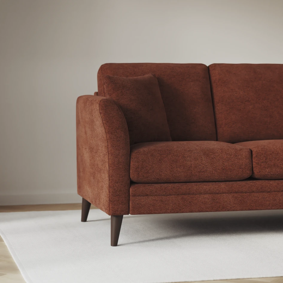Eden - 3-sits soffa svängd - Orange