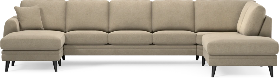 Eden - 3-sits soffa med schäslong vänster och divan höger - Beige