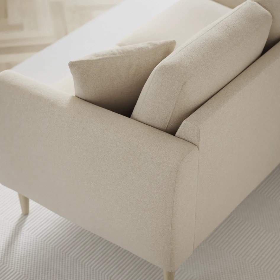 Eden - 3-sits soffa med divan vänster och schäslong höger - Beige