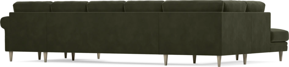 Eden - 3-sits soffa med divan vänster och schäslong höger - Grön