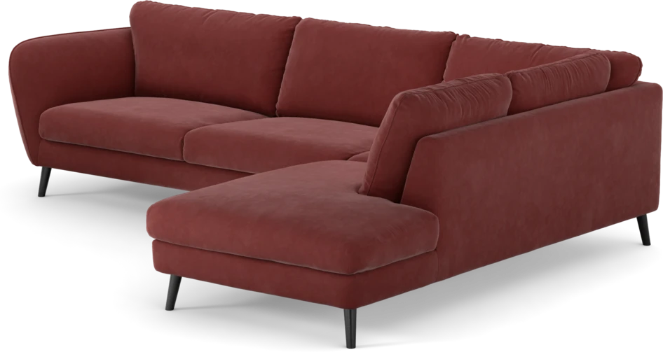 Madison - 3-sits soffa med divan höger - Rosa