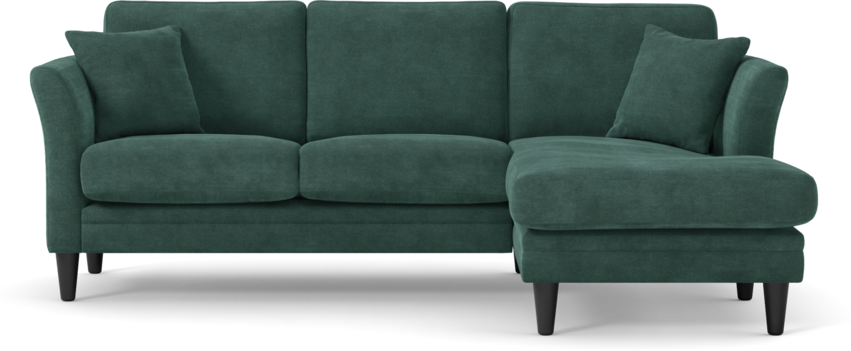 Eden - 2-sits soffa med schäslong - Blå