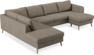 County - 3-sits soffa med divan vänster och schäslong höger - Brun