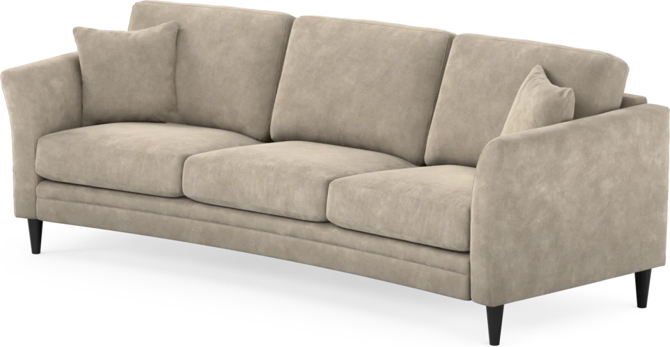 Eden - 3-sits soffa svängd - Beige