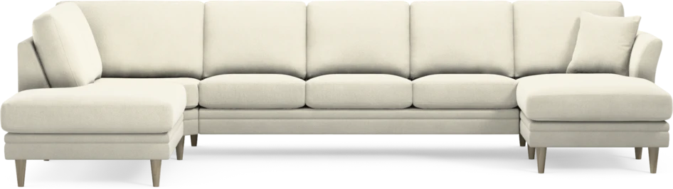 Eden - 3-sits soffa med divan vänster och schäslong höger - Vit
